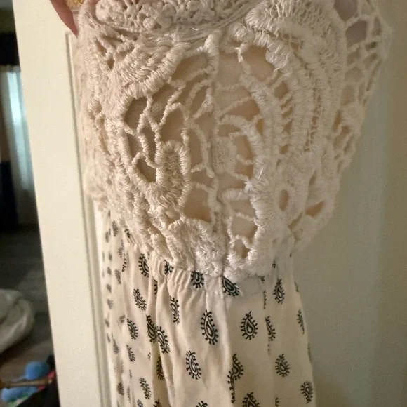 Altar'd State Cream Lace and Black Patterned Mini Dress - Picture 8 of 11
